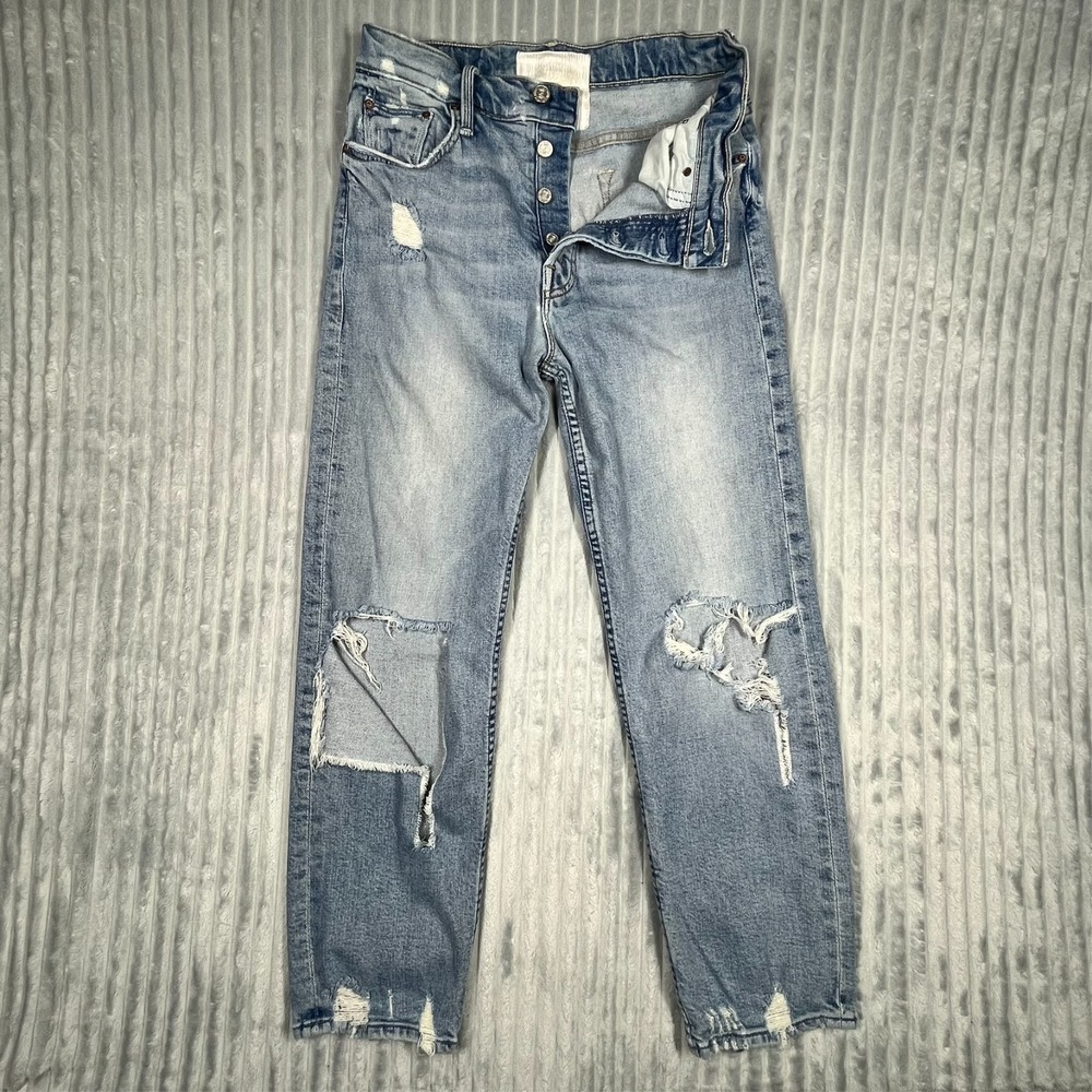 Mother Superior Tomcat Jeans Women's 27 The Confession Wash Button Fly Destroyed